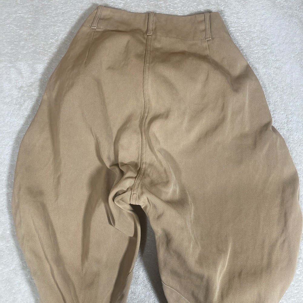 Vintage Equestrian Breeches Girls 10/12 Side Buttons Tan Jodhpur Horse Pants - Picture 5 of 9